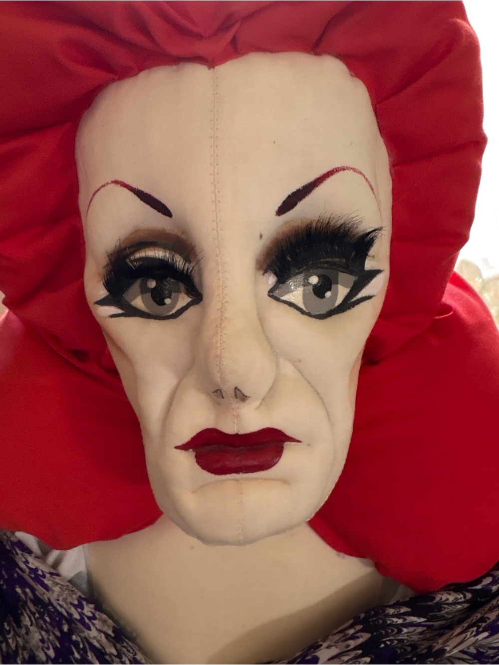Vintage Vaudeville Doll with Dramatic Face Makeup - Picture 4 of 4